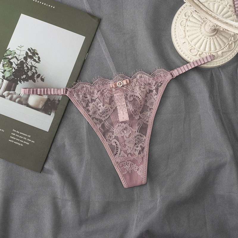 Quần Lót Nữ Ren Lọt Khe Xuyên Thấu Chữ Sexy Gợi Cảm Min Underwear 33162(Freesize 40 - 58kg)