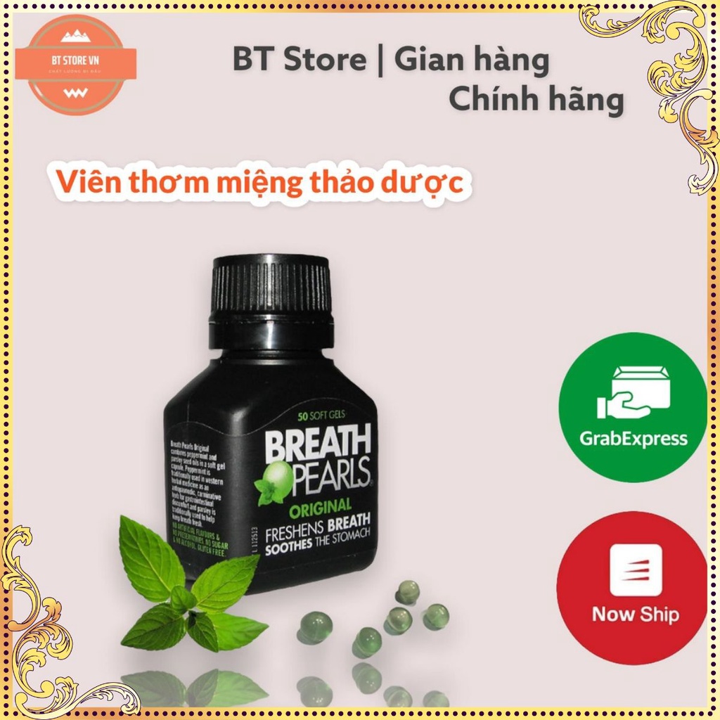 Viên uống thơm miệng Breath Pearls Úc