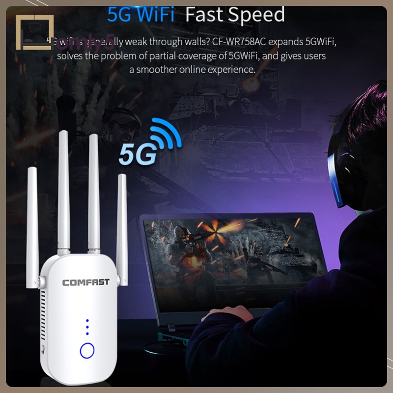 Thiết Bị Khuếch Đại Tín Hiệu Wifi Băng Tần Kép 1200mbps | BigBuy360 - bigbuy360.vn