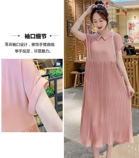 Váy bầu, Đầm bầu dập li chất mát chị e mặc công sở