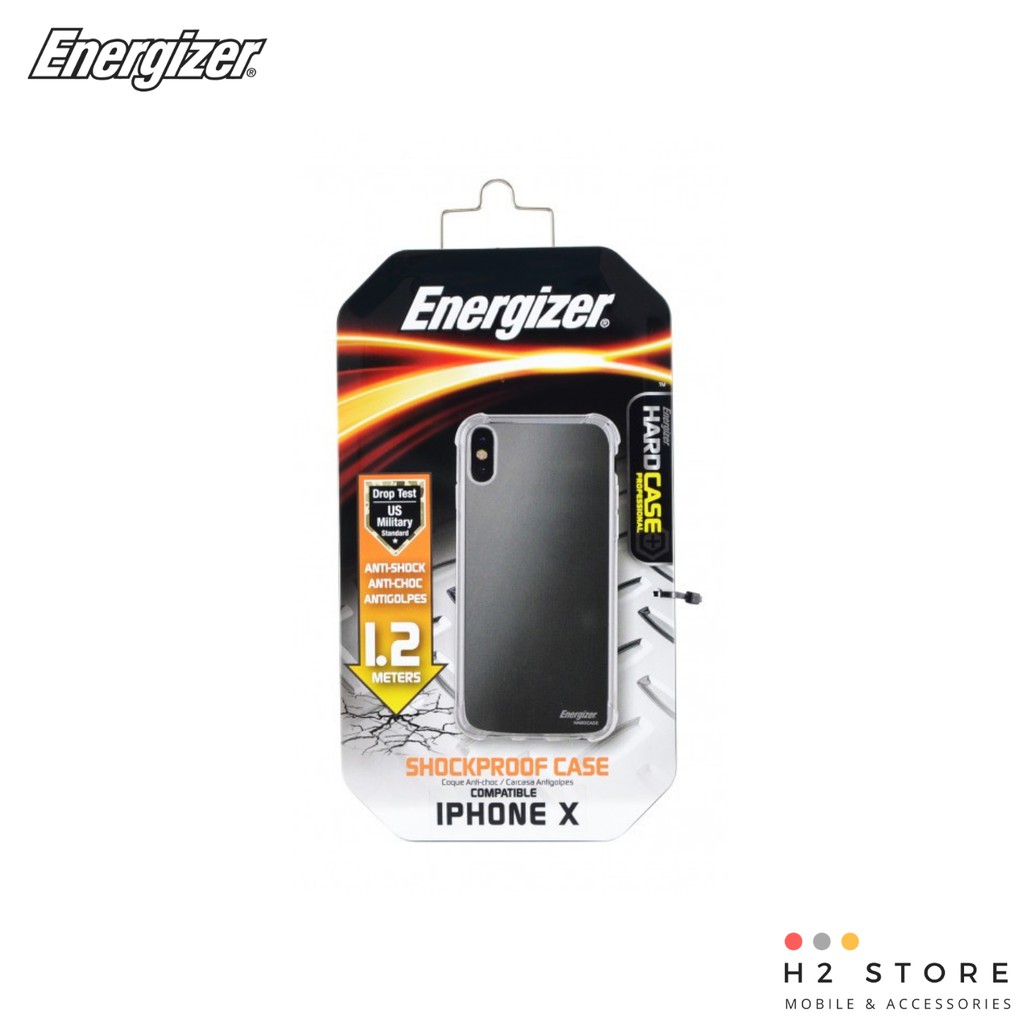 Ốp lưng trong suốt Energizer HC chống sốc 1.2m cho iPhone X - ENCMA12IP8TR