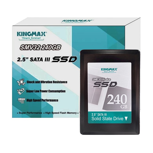Ổ cứng SSD KINGMAX 120GB/240GB/480GB SMV32 - Bảo hành CH 36 tháng | BigBuy360 - bigbuy360.vn