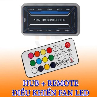 Bộ hub + remote điều khiển fan led rgb - vgacomputer