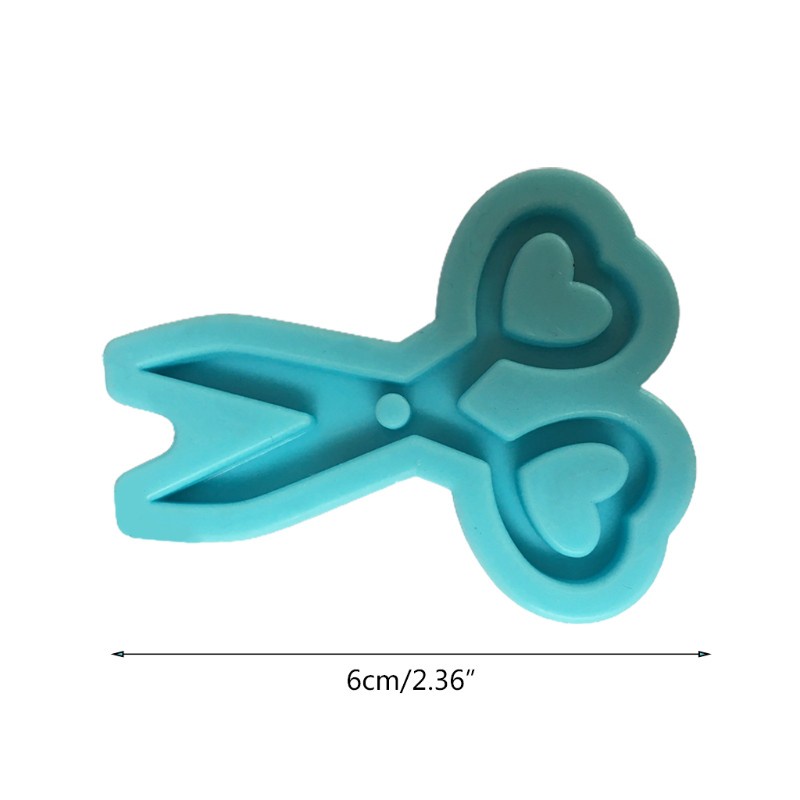 Khuôn Silicone Làm Móc Khóa Hình Cây Kéo Mini