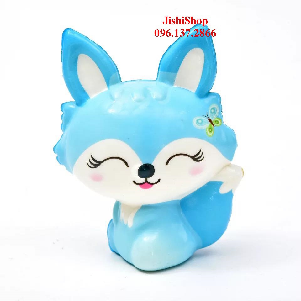 Squishy hồ ly màu xanh dương - quà cho bé yêu AA