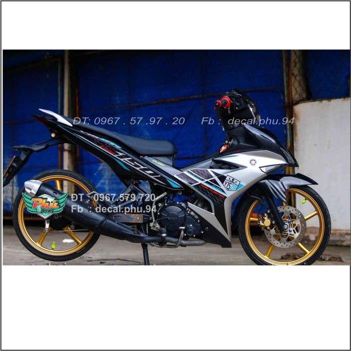 Tem Rời Exciter 150 Y15ZR Bạc đen xanh (B)