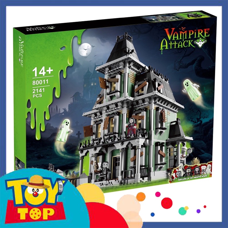 Đồ chơi lắp ráp ghost ghép ngôi nhà ma ám đáng sợ xếp hình Monster Leji 80011 / Lepin 16007