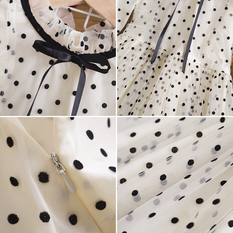 Váy Trẻ Em Bé Gái Chấm Bi Thời Trang akku