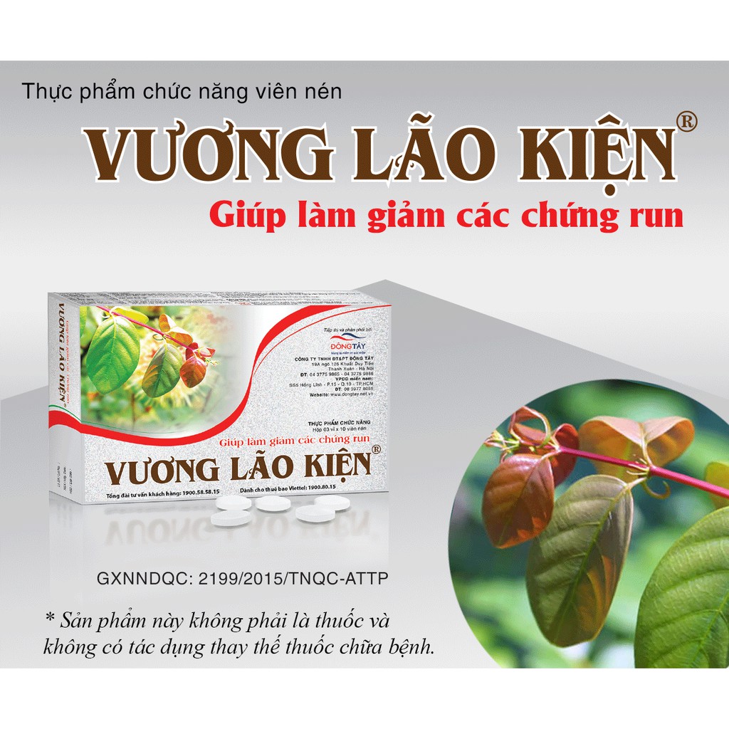 Viên uống Vương Lão Kiện - Hỗ trợ người run chân tay - Á Âu - Chính hãng
