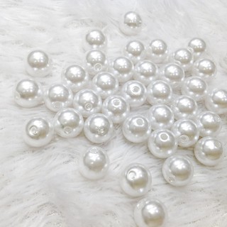 Gói 10 hạt cườm trai nhựa size 12mm (12li) xỏ vòng thủ công trang sức handmade
