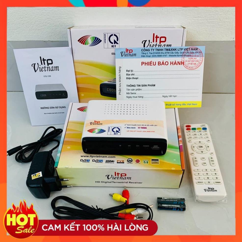 [Hàng Xịn] Đầu thu kỹ thuật số mặt đất DVB-T2 1306 LTP Xem truyền hình miễn phí các kênh VTC, VTC