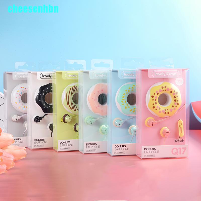 Tai Nghe Nhét Tai 3.5mm Hình Bánh Donut Dễ Thương