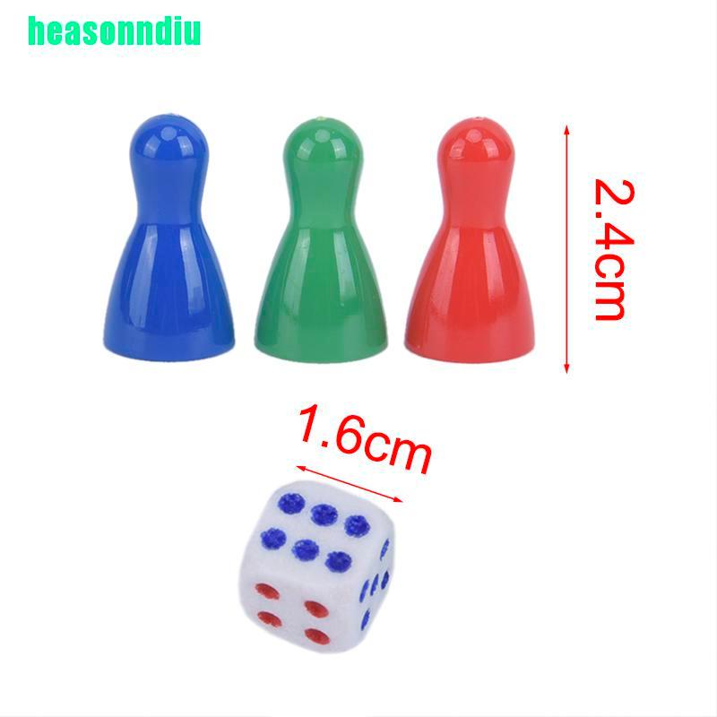 Set 6 Viên Xúc Xắc Bằng Nhựa Nhiều Màu Sắc Dễ Thương Cho Bé