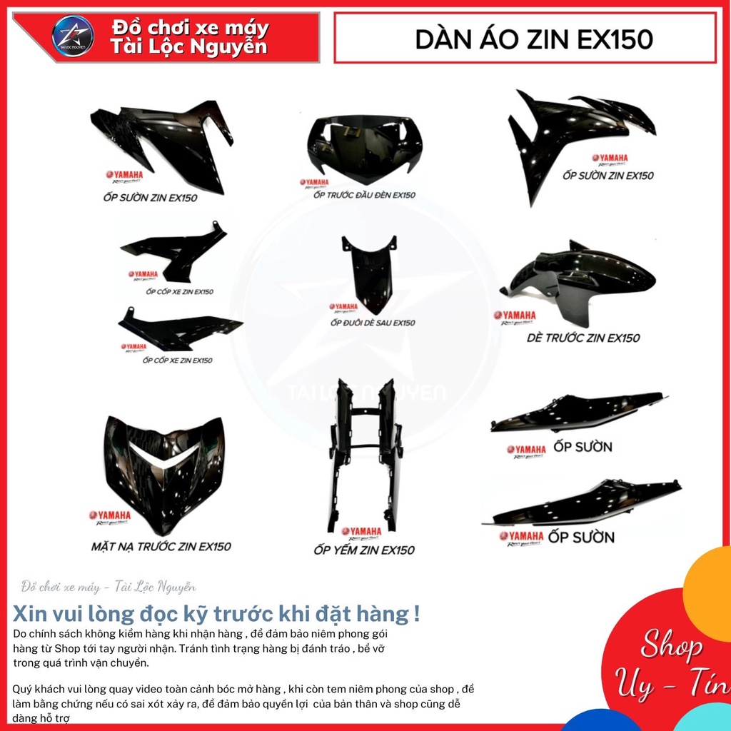 DÀN ÁO ZIN CHO EXCITER 150 11 MÓN