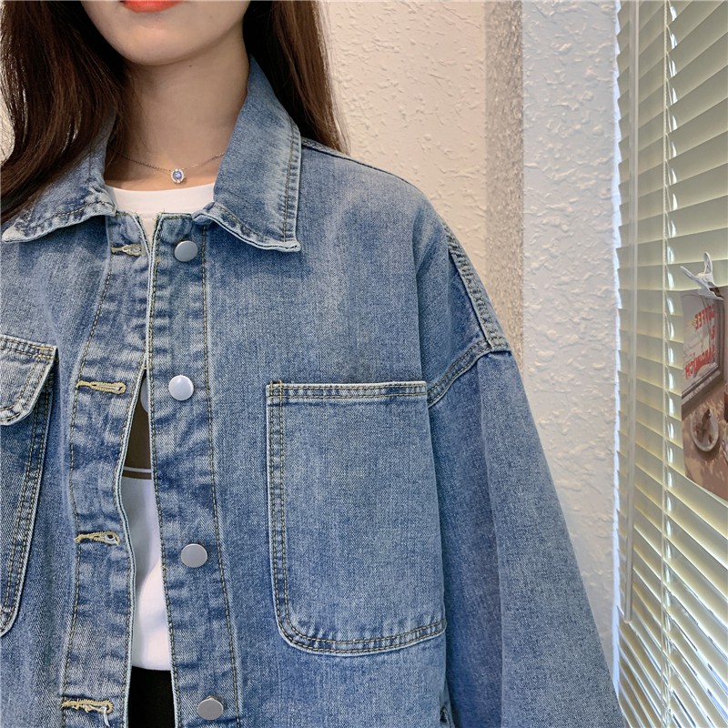 (có ảnh thật, bigsize 45-100kg) Áo khoác denim nữ size lớn béo mùa xuân và mùa thu