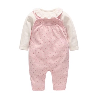 Set 2pcs Jumpsuit Bé Gái Chấm Bi Vlinder