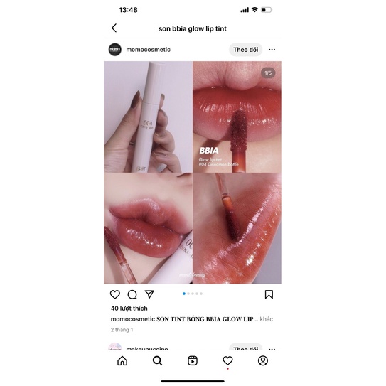 Son Tint Bóng Bbia Glow Lip Tint  3.2gr