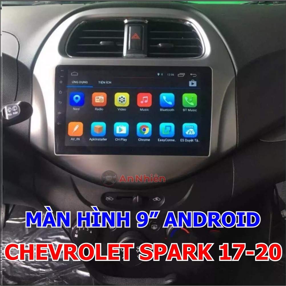 Màn Hình Android 9 inch Cho Xe SPARK 2017-2020 - Đầu DVD Chạy Android Kèm Mặt Dưỡng Giắc Zin Cho Chevrolet Spark