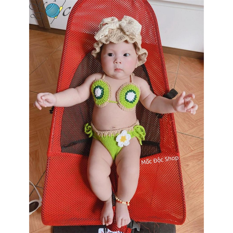 Bikini len 2 mảnh cho bé gái - Kiwi
