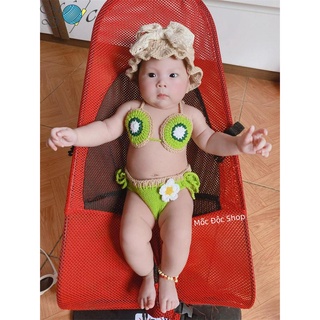 Bikini len bé gái đi biển - Kiwi – outfit chụp hình cực đáng yêu, quà tặng bé yêu