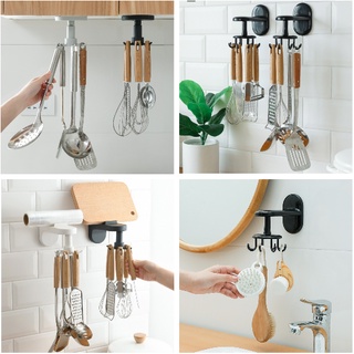 Móc dán tường nhà bếp 6 chấu - 8 chấu xoay 360 độ