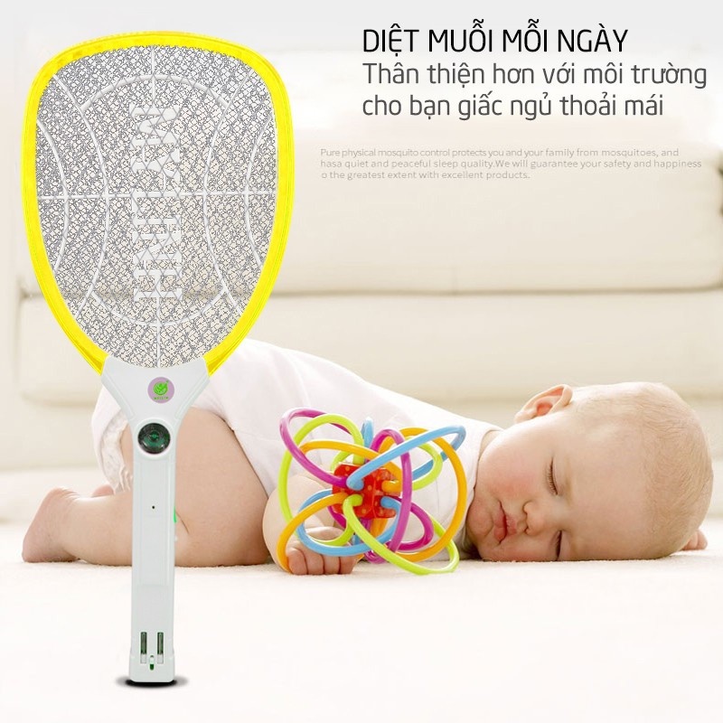 Vợt Bắt Muỗi Điện Tử Mỹ Linh Meilin 3688 lưới 3 tầng Tiện Lợi