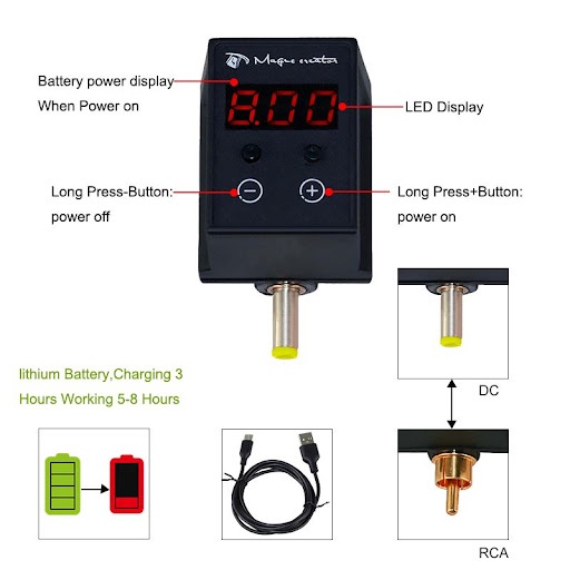 Pin tích điện dùng cho máy xăm Pen