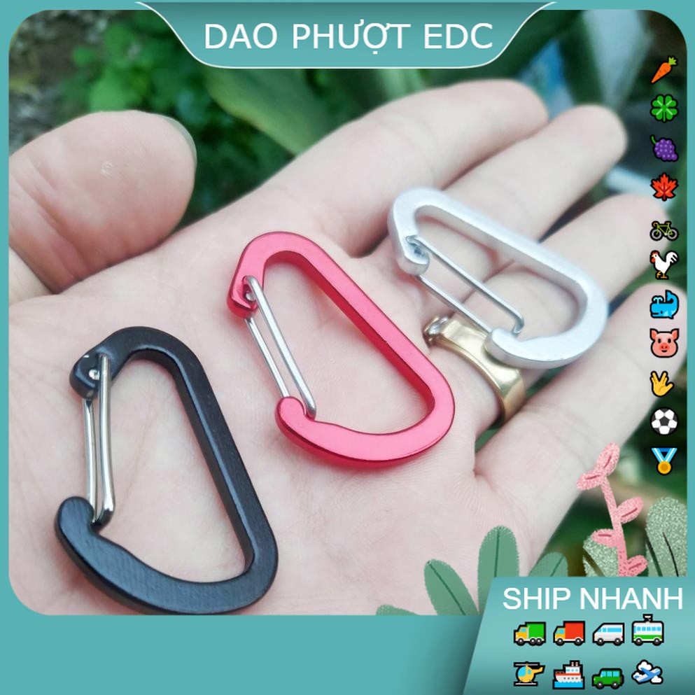 Móc Khoá Nhôm 4cm Bản Nhôm Đặc Siêu Cứng Khoá siêu Bền