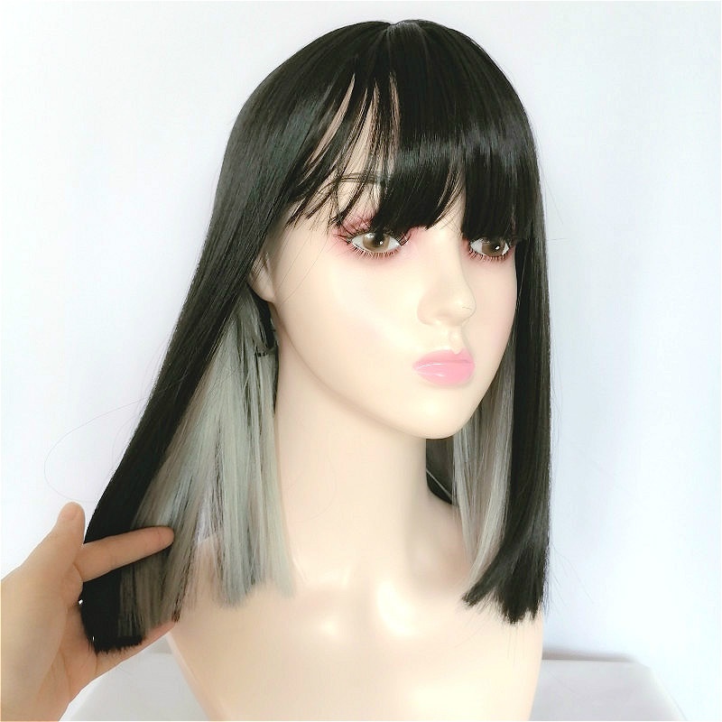 Bộ tóc giả ngắn thẳng thời trang cho nữ