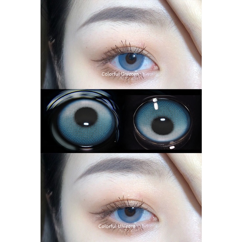 Cặp kính áp tròng COLORHUNTER 14.0mm hỗ trợ độ cận 0-8 độ dùng trong 1 năm thời trang