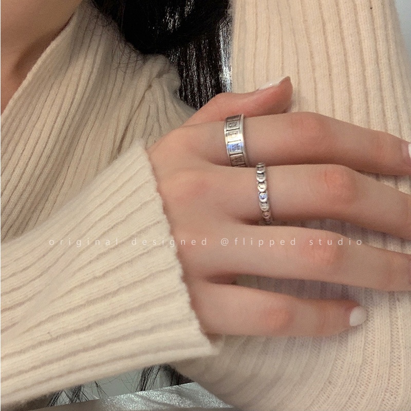 Nhẫn Mạt Chược Phong Cách retro Thời Trang