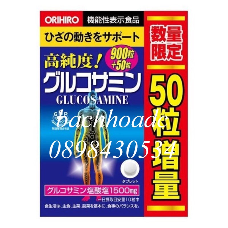  [date 3/2024] Viên xương khớp Glucosamine Orihiro 1500mg 900 viên Nhật Bản