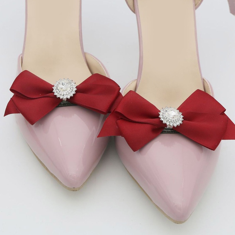 Set 2 Phụ Kiện Đính Đá Tự Làm Trang Trí Dây Giày Tiện Dụng