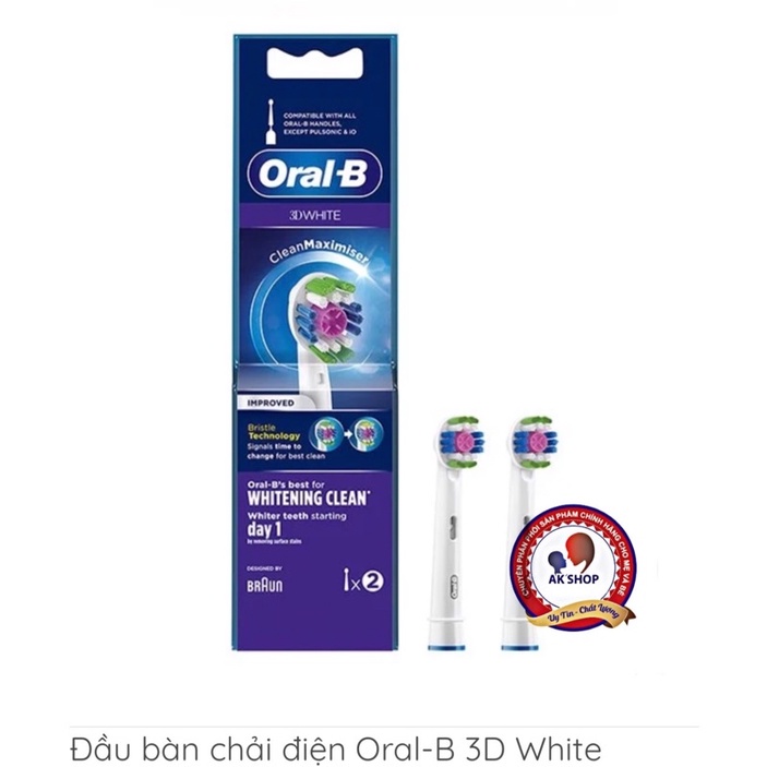 Đầu chải 3DWhite oral-b (prowhite oral-b) hàng chính hãng 100%