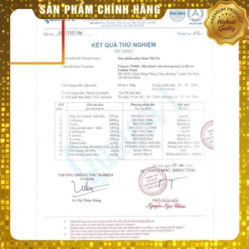 , PHỤ KHOA NỮ OA, ĐÔNG DƯỢC VŨ ĐỨC, 6 VIÊN, 6 XÔNG