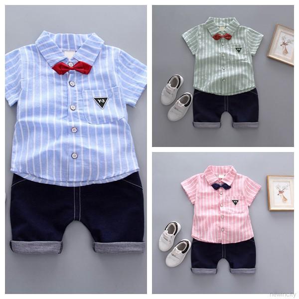 Bộ áo thun cà vạt + Quần jeans cho bé trai