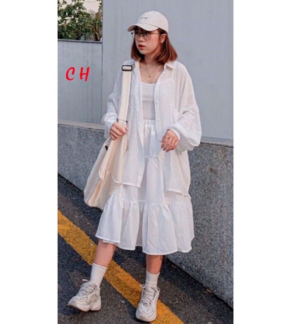 Sét hai món sơ mi + chân váy CH12
