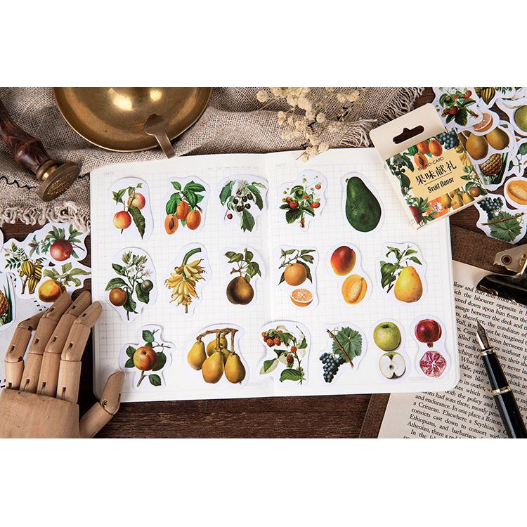 Bộ 45 Sticker Hàn Quốc hình Quả dán trang trí E20