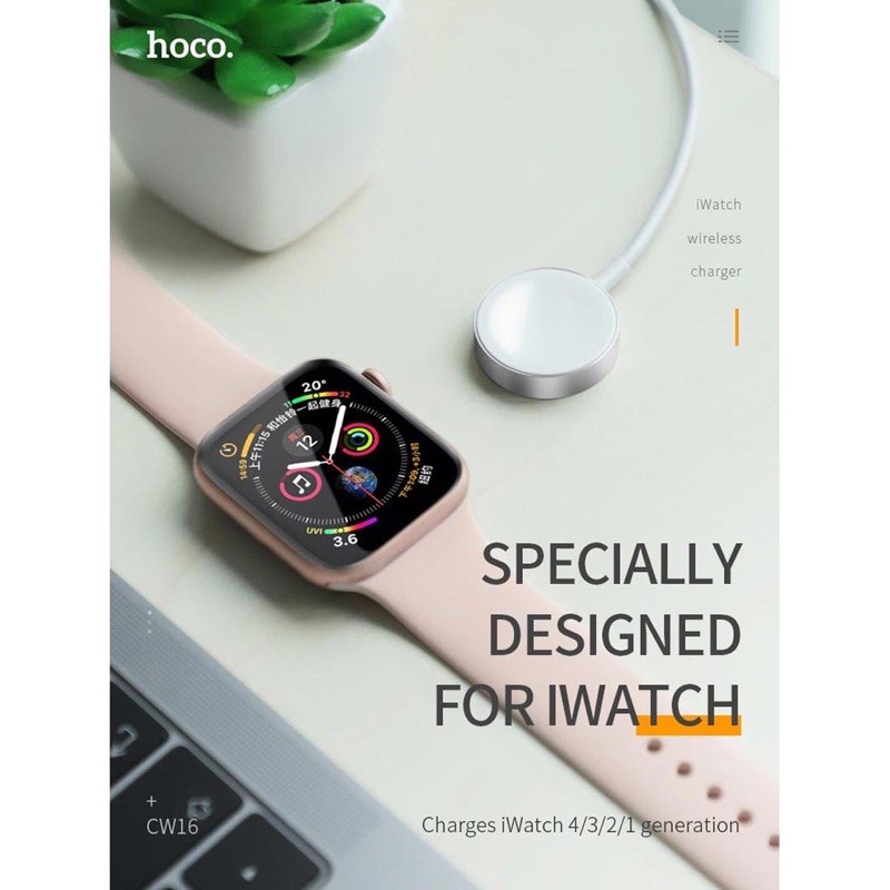 Đế sạc không dây-Dây Sạc Apple Watch HOCO-CW16 Cáp Sạc Đồng Hồ Thông Minh Các Dòng Series 1/2/3/4/5 38mm,40mm,44mm