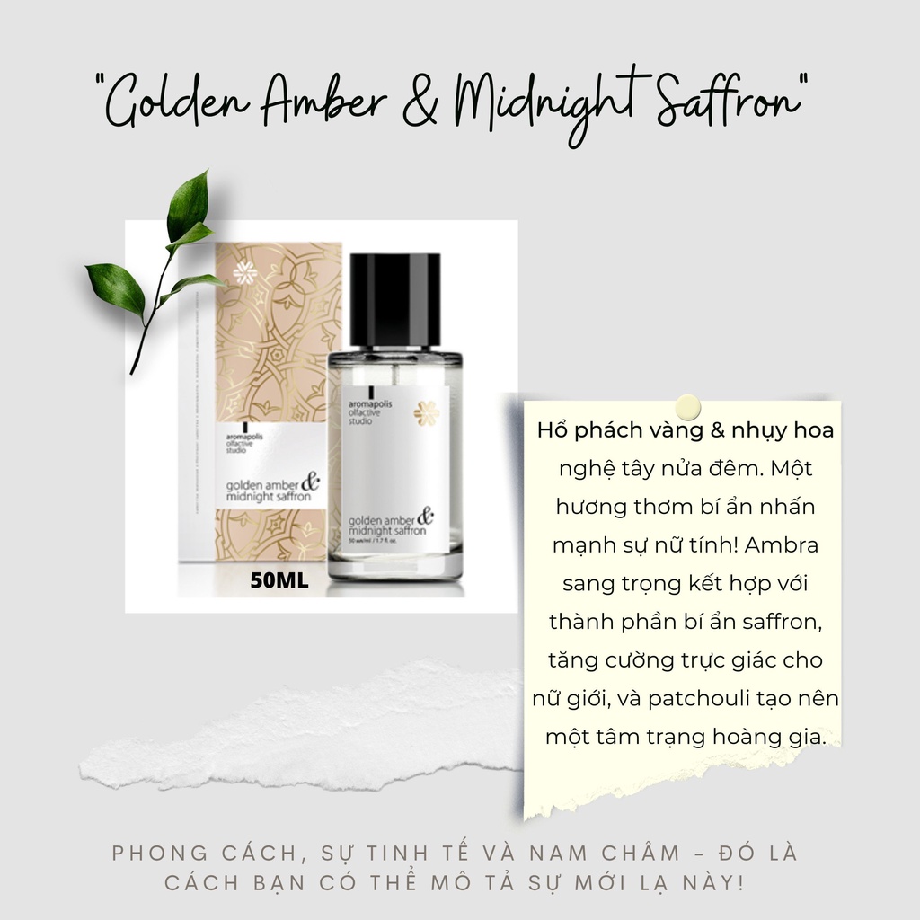 Nước Hoa Tạo Mùi Thơm Hấp Dẫn Và Quyến Rũ Golden Amber 50ml