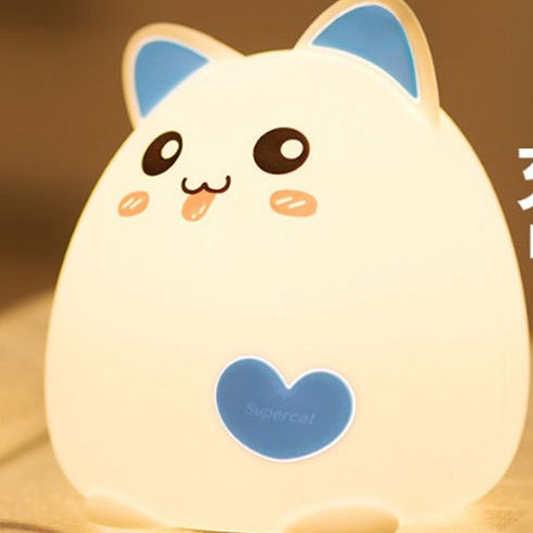 Đèn ngủ cảm ứng dễ thương silicon Kitty 💖 Đèn ngủ để bàn hình thú 💖 Đổi màu liên tục cute💖 Quà tặng sinh nhật đáng yêu