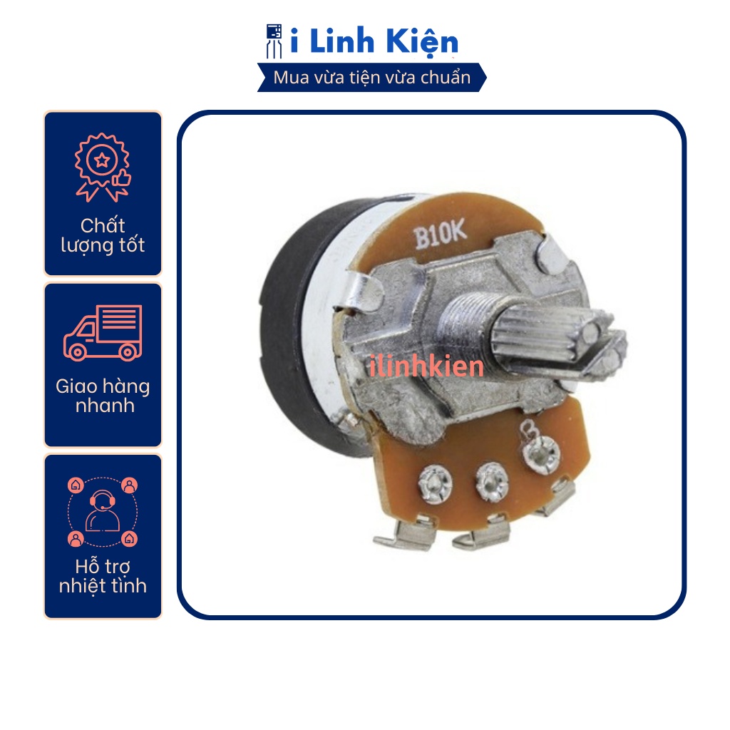 Chiết áp công tắc 10K WH138-1 B10K chất lượng tốt