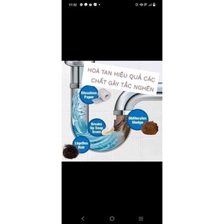 Bột thông cống nắp xanh, blue gói
