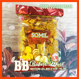 Kẹo socola Chocolate đồng tiền vàng size TRUNG - Gói 1kg