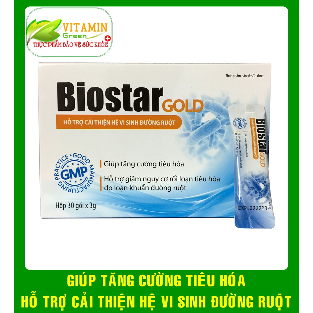 BIOSTAR GOLD BỔ SUNG LỢI KHUẨN, GIÚP TĂNG CƯỜNG TIÊU HÓA (Hộp 30 gói x 3g)