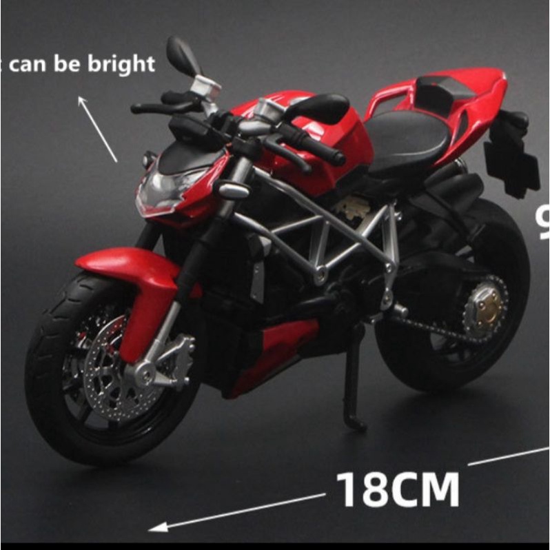 Mô Hình Xe Mô Tô ducati street fighter Tỉ Lệ 1:12
