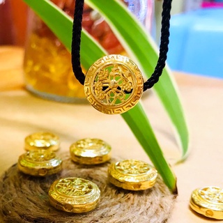 Charm bạc bánh xe pháp luân bạc si vàng