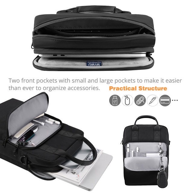 Túi Đeo Dọc Chéo Wiwu Vertical Double Layer Bag Phù Hợp Macbook Air/Pro New 13,3" Surface Pro X/7/6/5 Và Ipad 12,9 inch | BigBuy360 - bigbuy360.vn