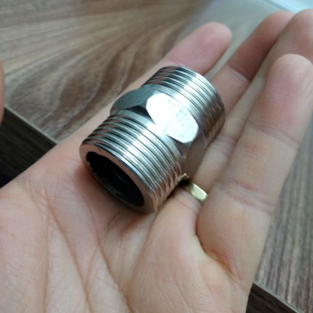 Kép, nối 2 đầu ren ngoài inox ren 21 1/2, 27 3/4