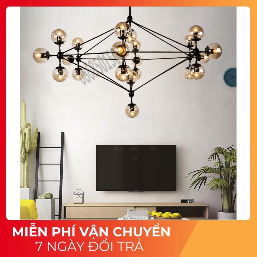 *Bảo hành 12 tháng*Đèn Chùm Phân Tử Ondric 15 bóng - Decor lighting, chùm ý 15 bóng dạng phân tử trang trí phòng khách